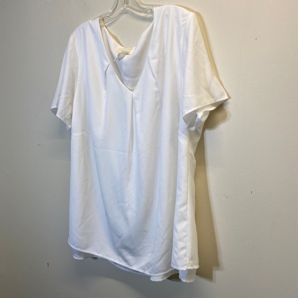 Alessa W  V-neck White Top Size 20 - Picture 3 of 7